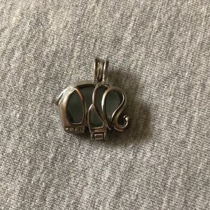 Sea glass elephant necklace